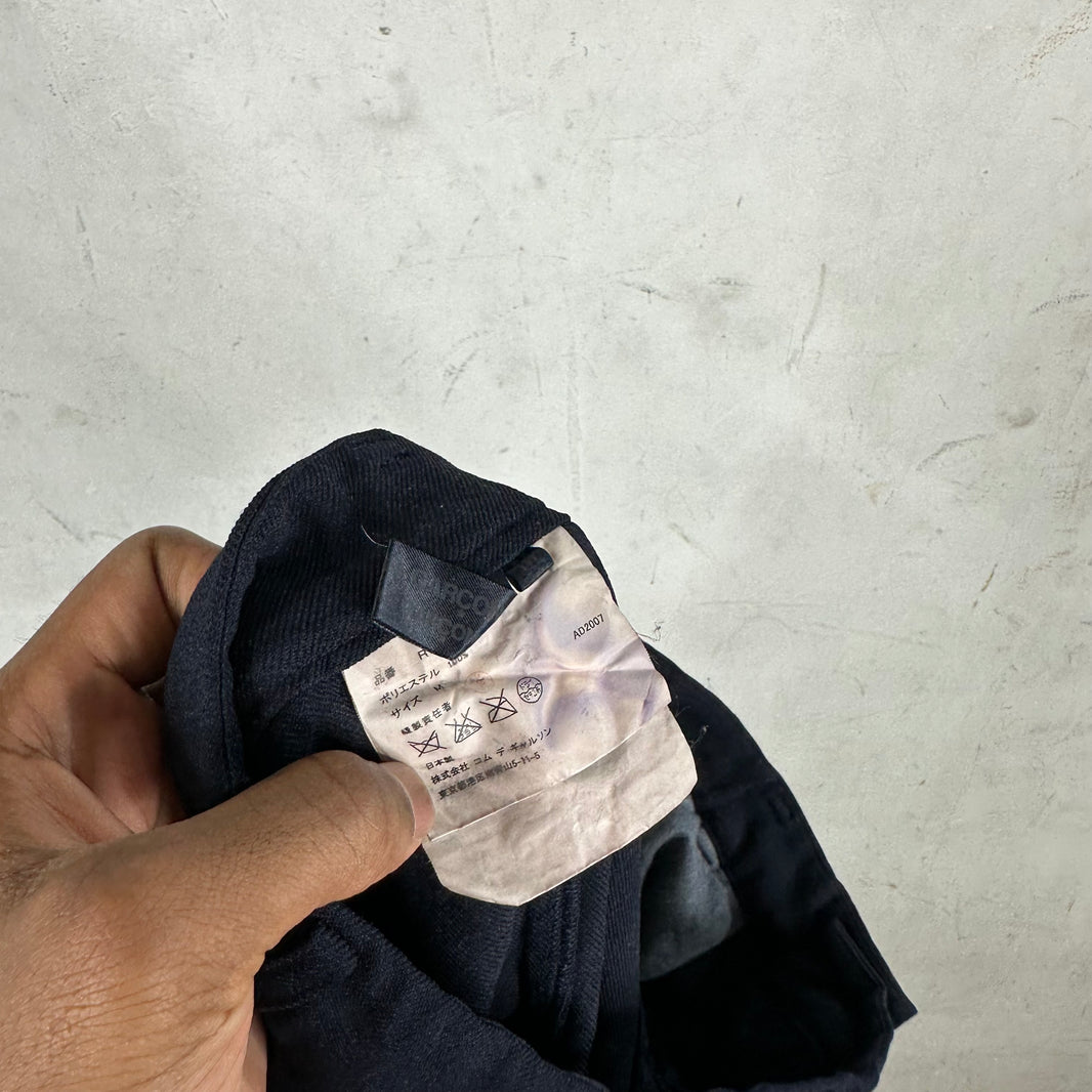 Comme Des Garçons Drop Crotch Navy Shorts