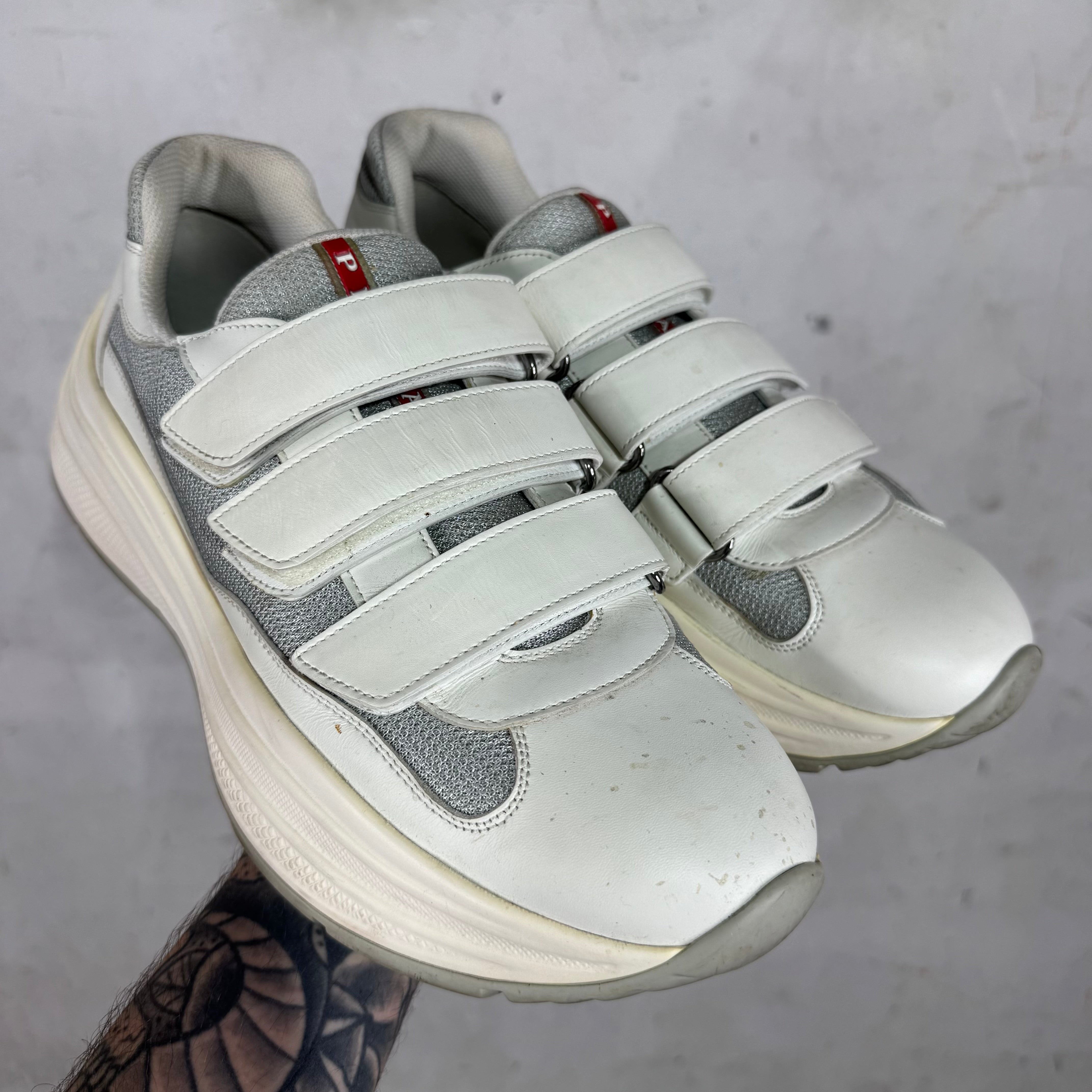 Prada Platformed White Americas Cup – www.Lukes.store