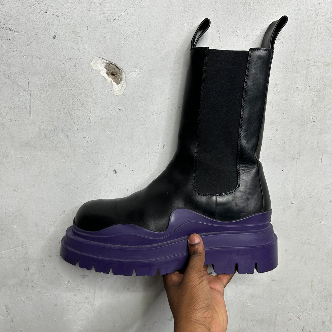 Bottega Veneta Purple Lug Boots