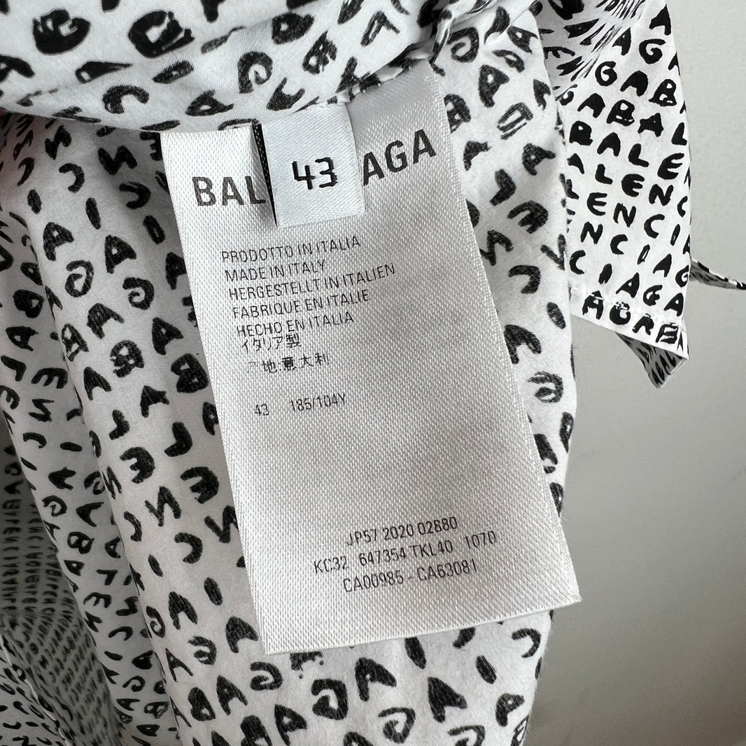 Balenciaga Letters Button Up Shirt