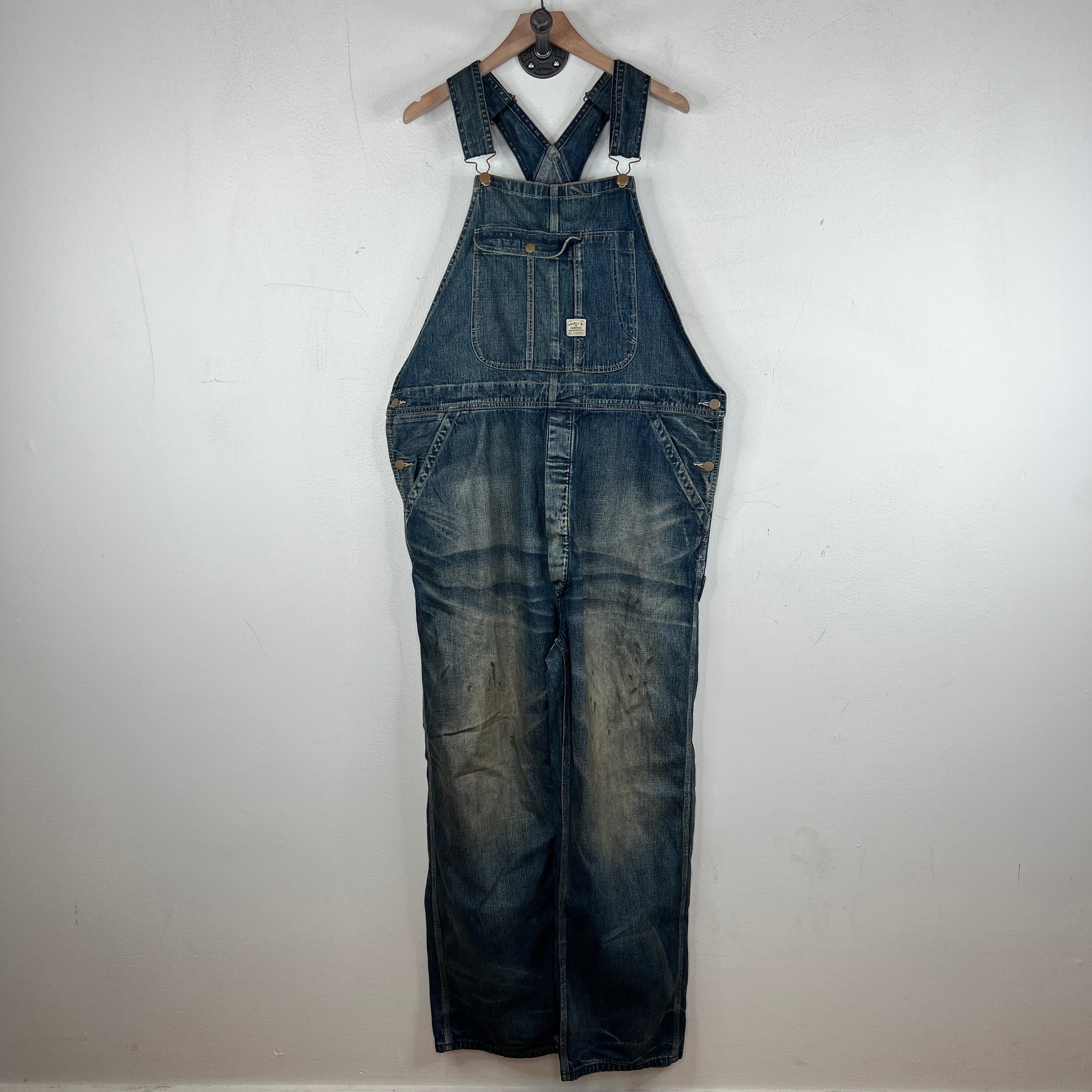 RRL Dark Wash Denim Overalls – www.Lukes.store