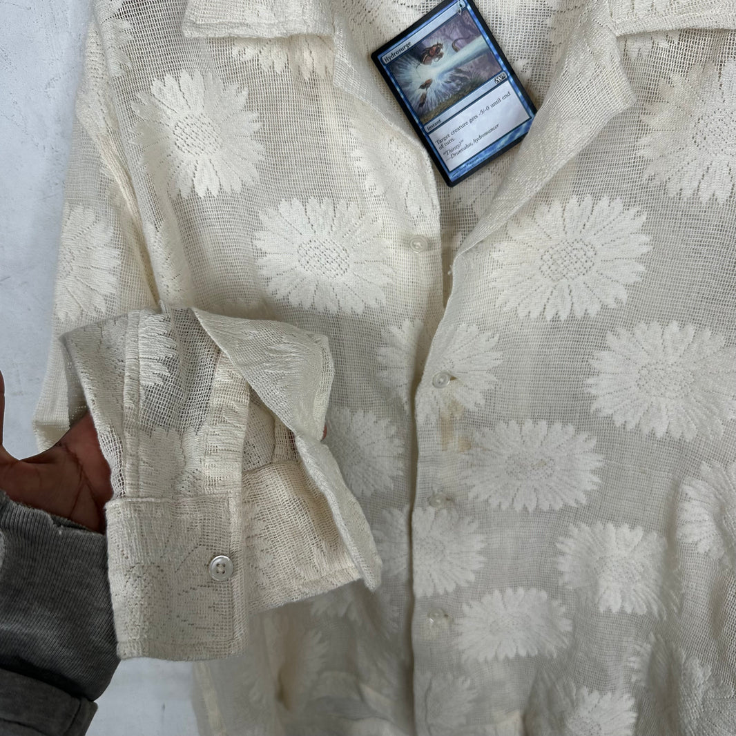 Bode Sunflower Lace Shirt