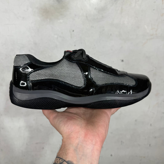 Prada Grey Patent Leather Americas Cup