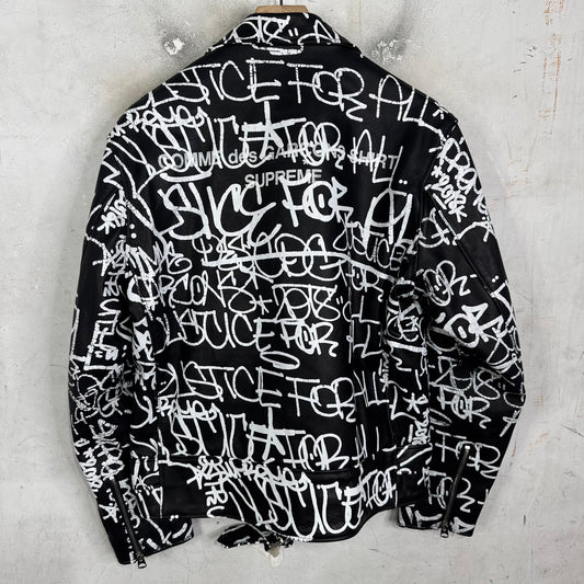 Supreme x CDG x Schott Scribble Perfecto Jacket