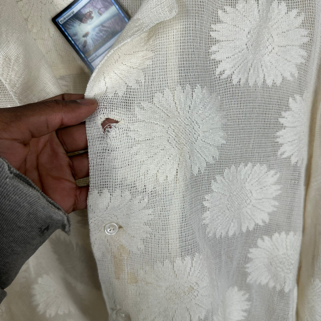 Bode Sunflower Lace Shirt