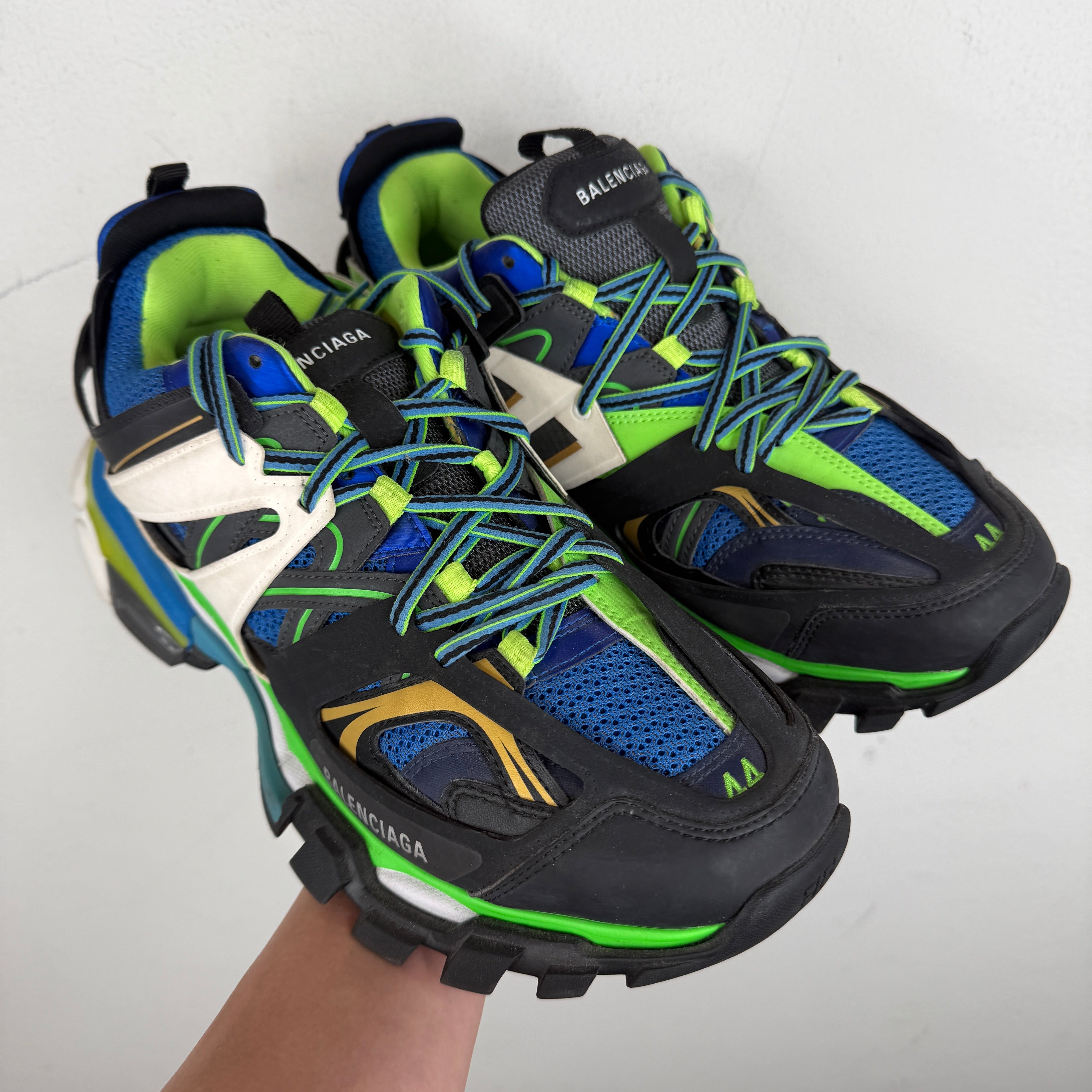 Balenciaga Green/Blue Track 1 Sneakers – www.Lukes.store