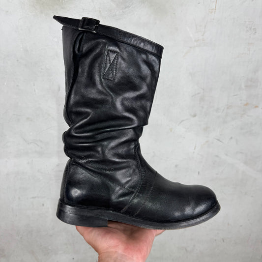 Dirk Bikkemberg Black Leather Pull On Boots