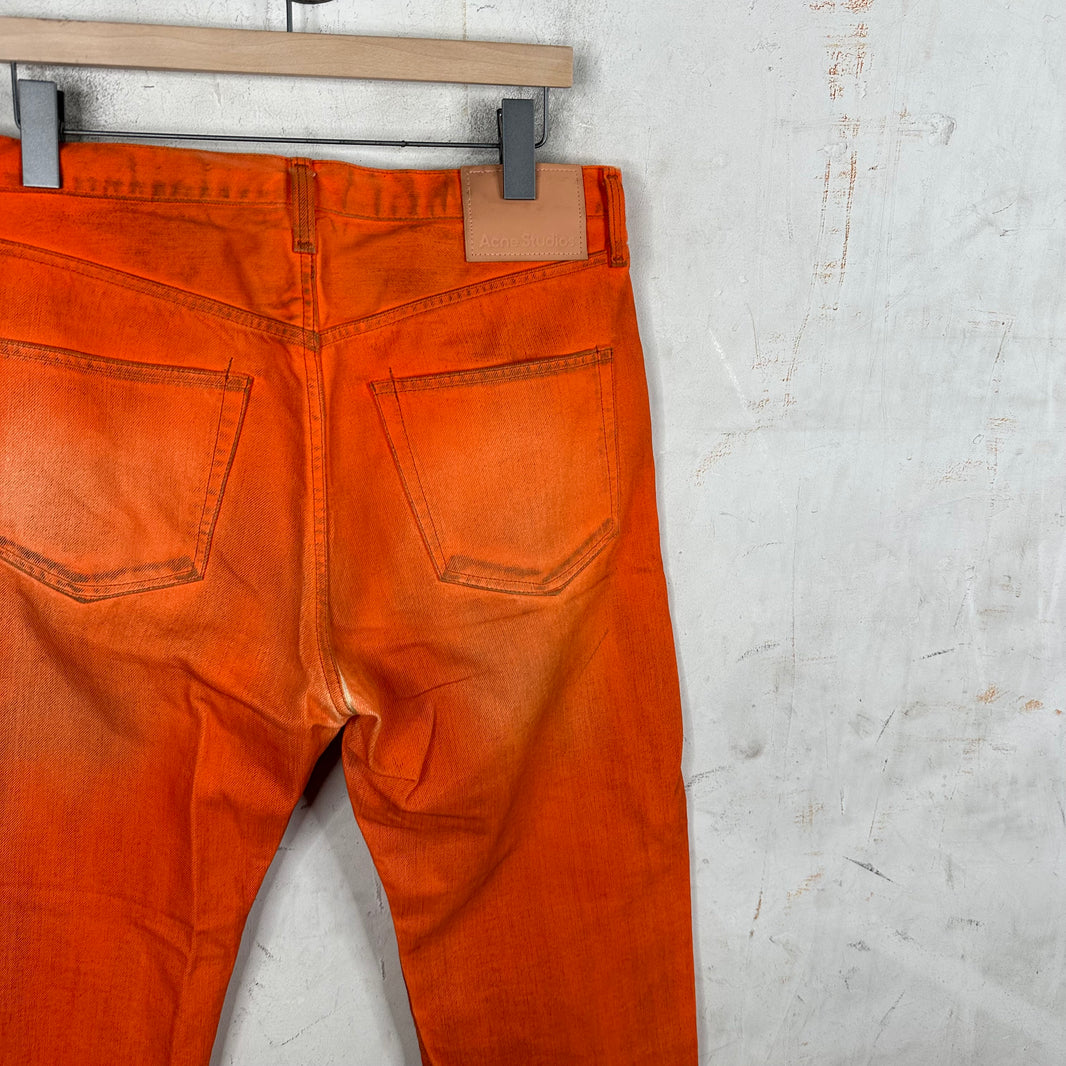 Acne Studios Orange Painted Pants