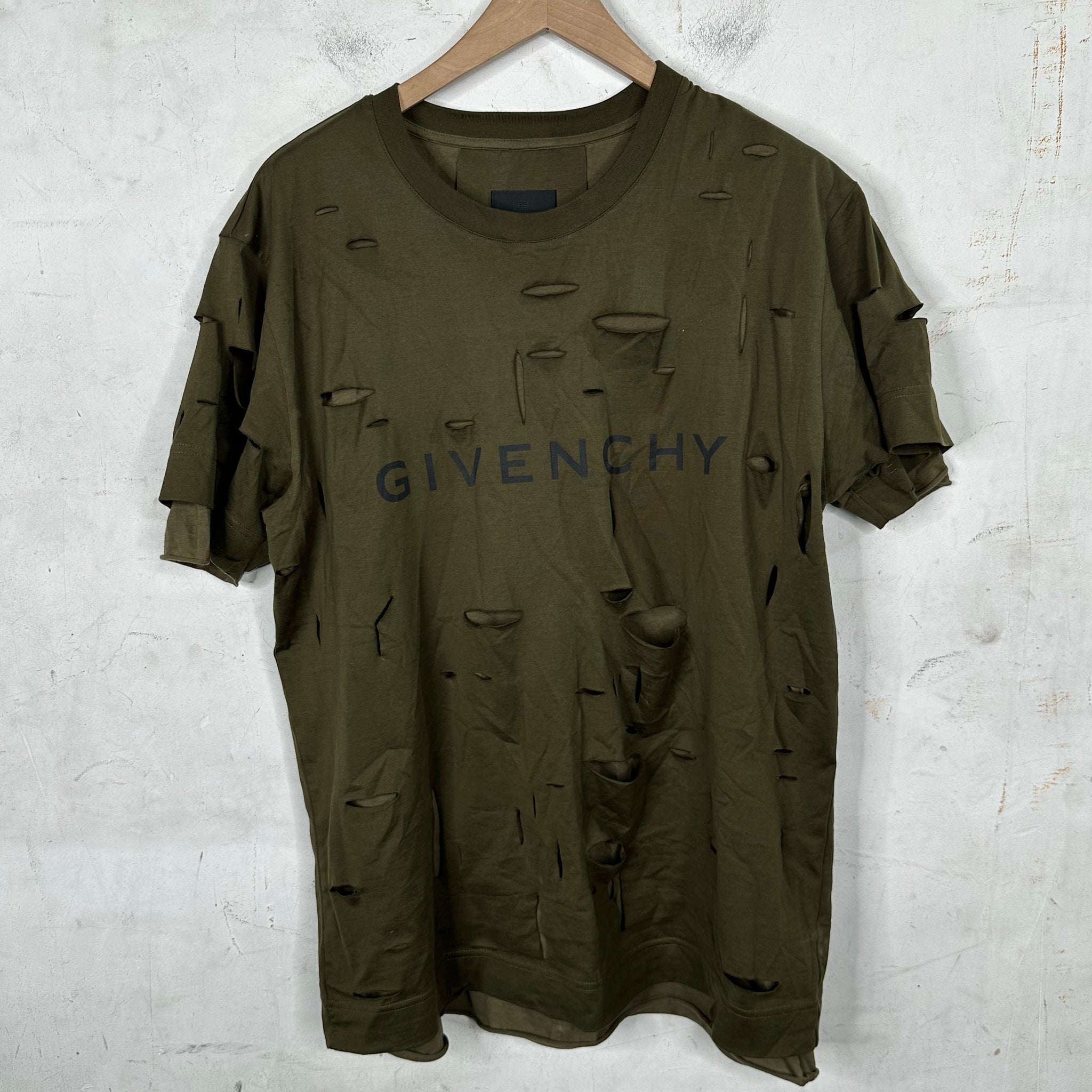 Givenchy Layered Distressed Logo T-shirt