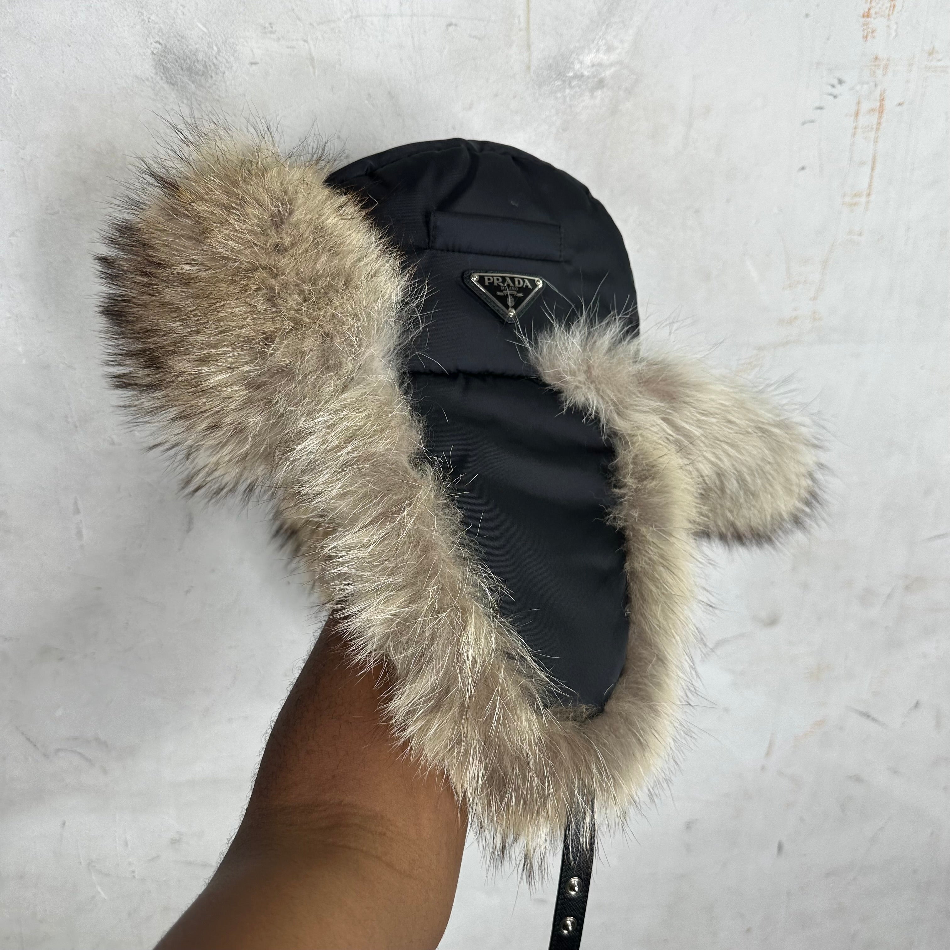 ハット Prada Nylon and fur hat Prada Nylon And Fur Hat | italist