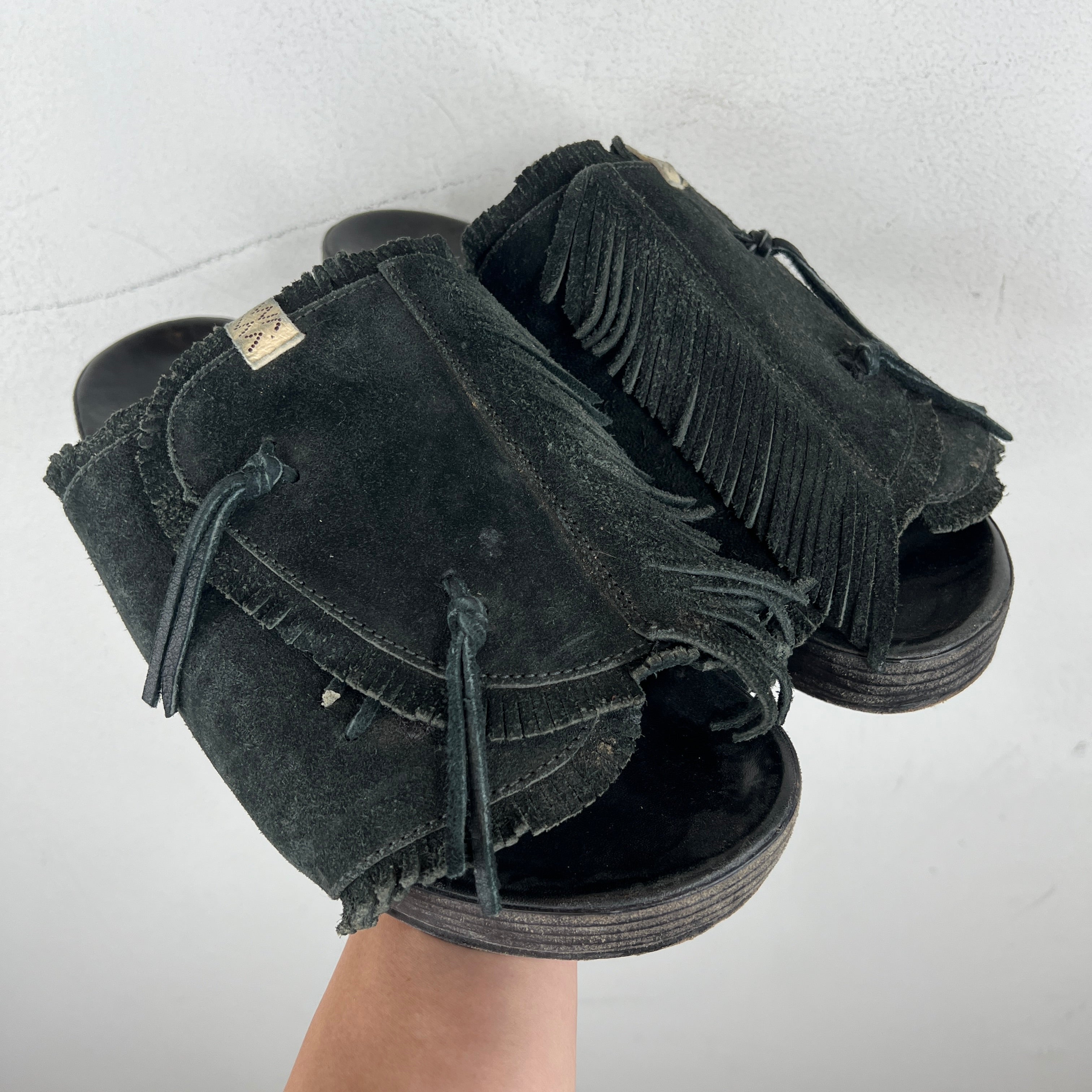 靴 visvim HANA SANDAL-FOLK black Visvim Men's Christo Shaman Folk Sandals in Black Visvim