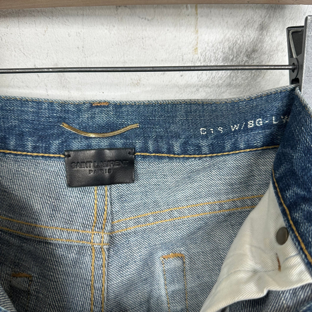 Saint Laurent D18 Distressed Denim