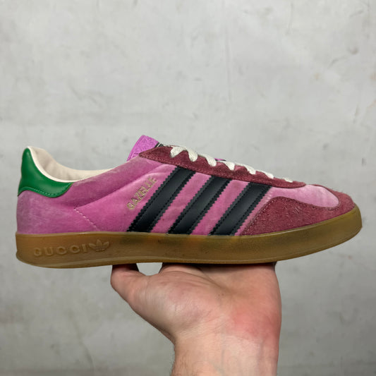 Gucci x Adidas Pink Velour Gazelles