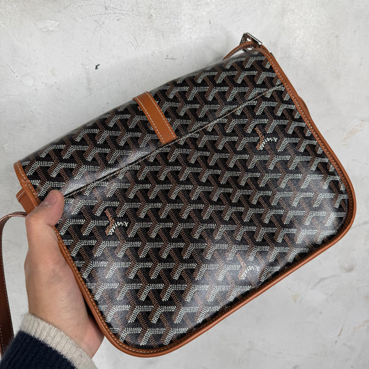 Goyard Brown Belvedere MM Messenger Bag