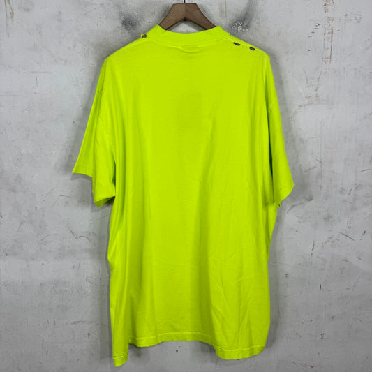 Balenciaga Neon Warped Logo T-Shirt