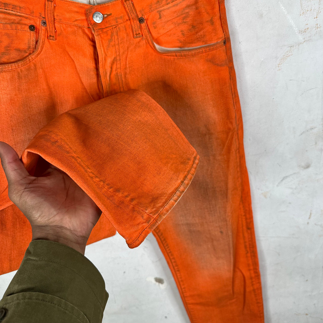 Acne Studios Orange Painted Pants