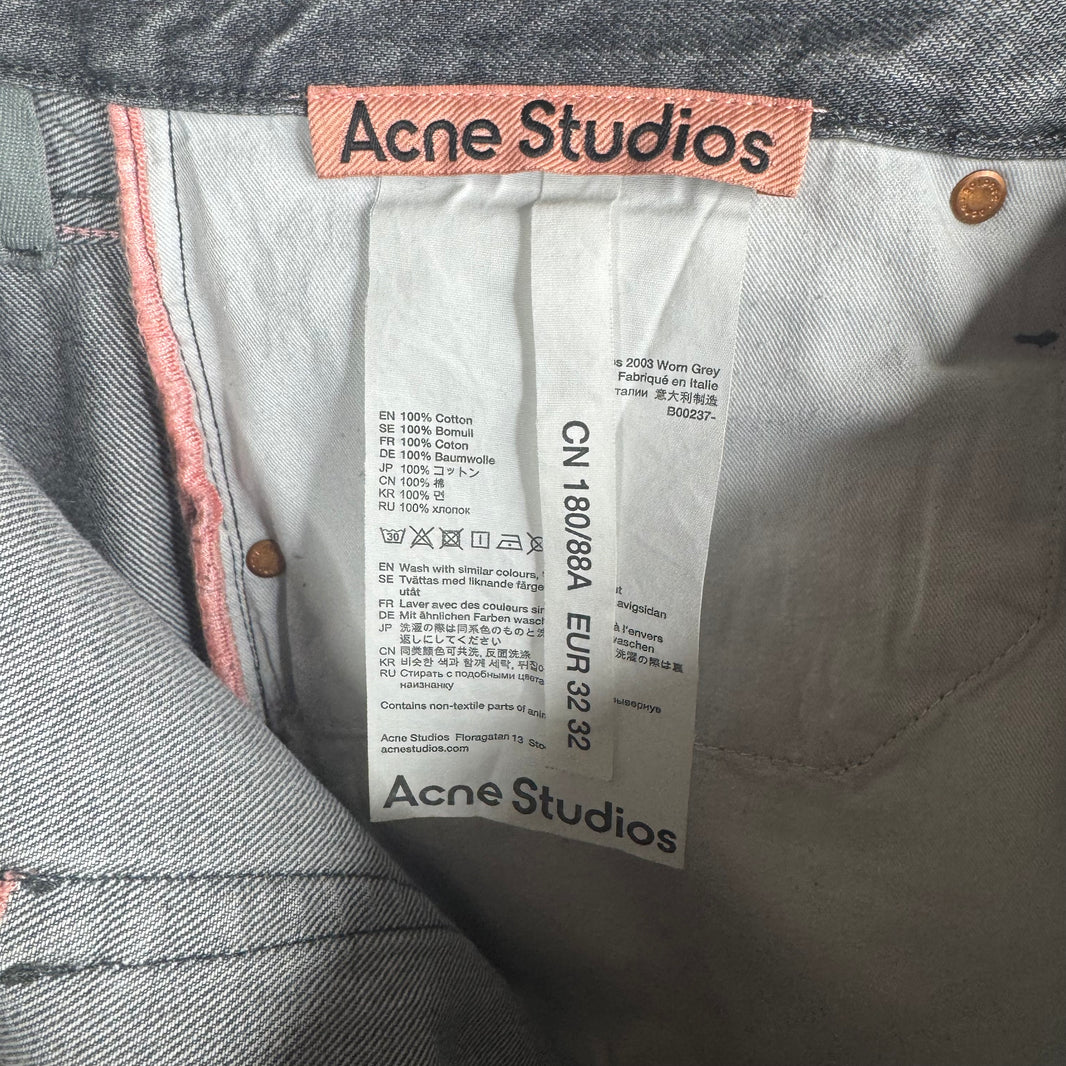 Acne Studios Gray Straight Leg Jeans