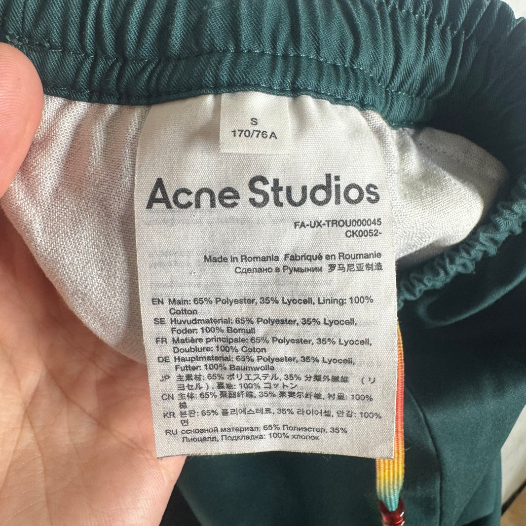 Acne Studios Green Beaded Drawstring Pants