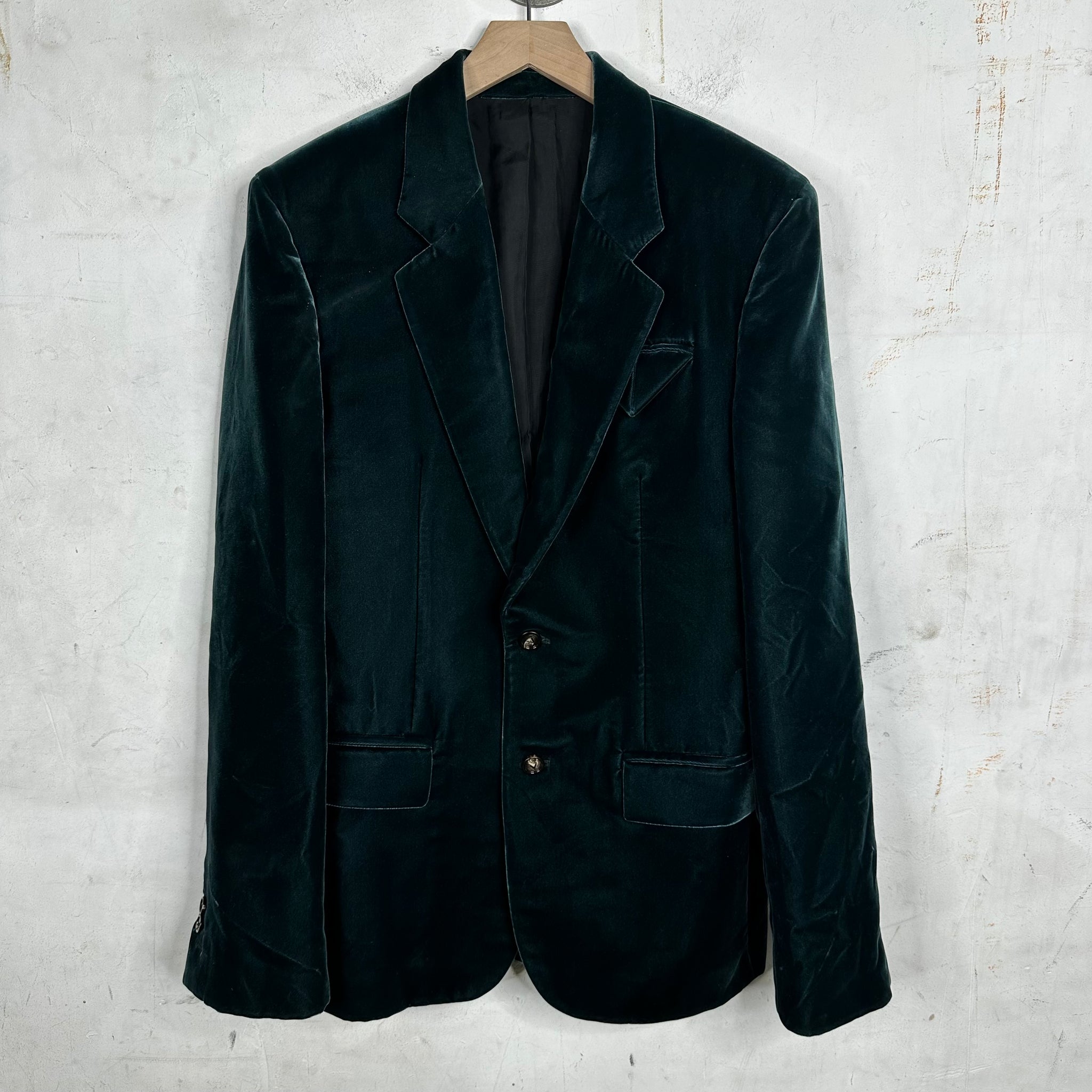 Bottega Veneta Green Velour Suit Jacket