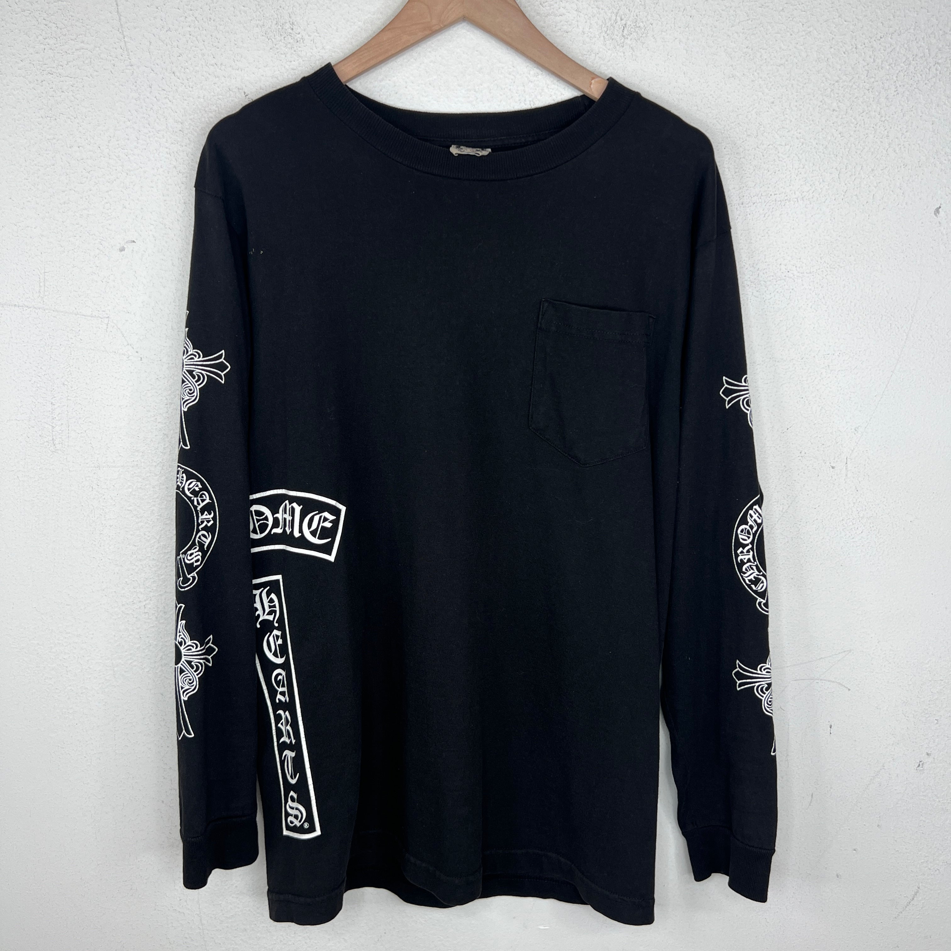 CHROME HEARTS◆Short Sleeve Pocket Crew T-shirt Black Chrome Hearts Short Sleeve Pocket Crew T-shirt Black