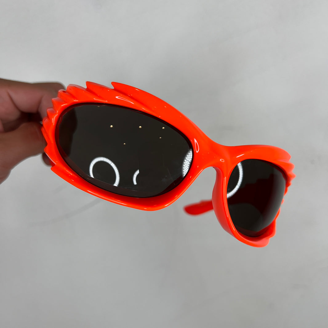 Balenciaga BB0255S Orange Zig Zag Sunglasses