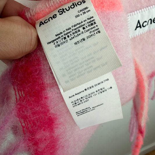 Acne Studios Pink Mohair Scarf