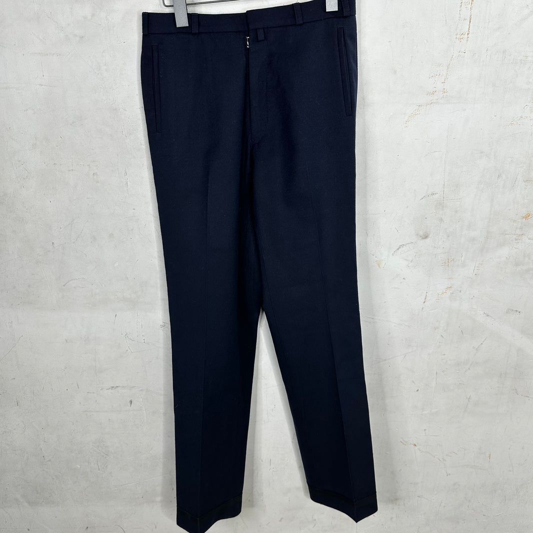 Margiela Navy Wool Dress Trousers