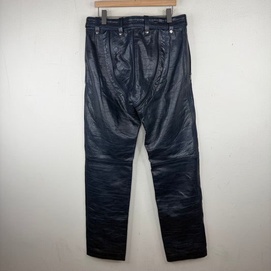 Martine Rose Calf Skin Leather Moto Pants