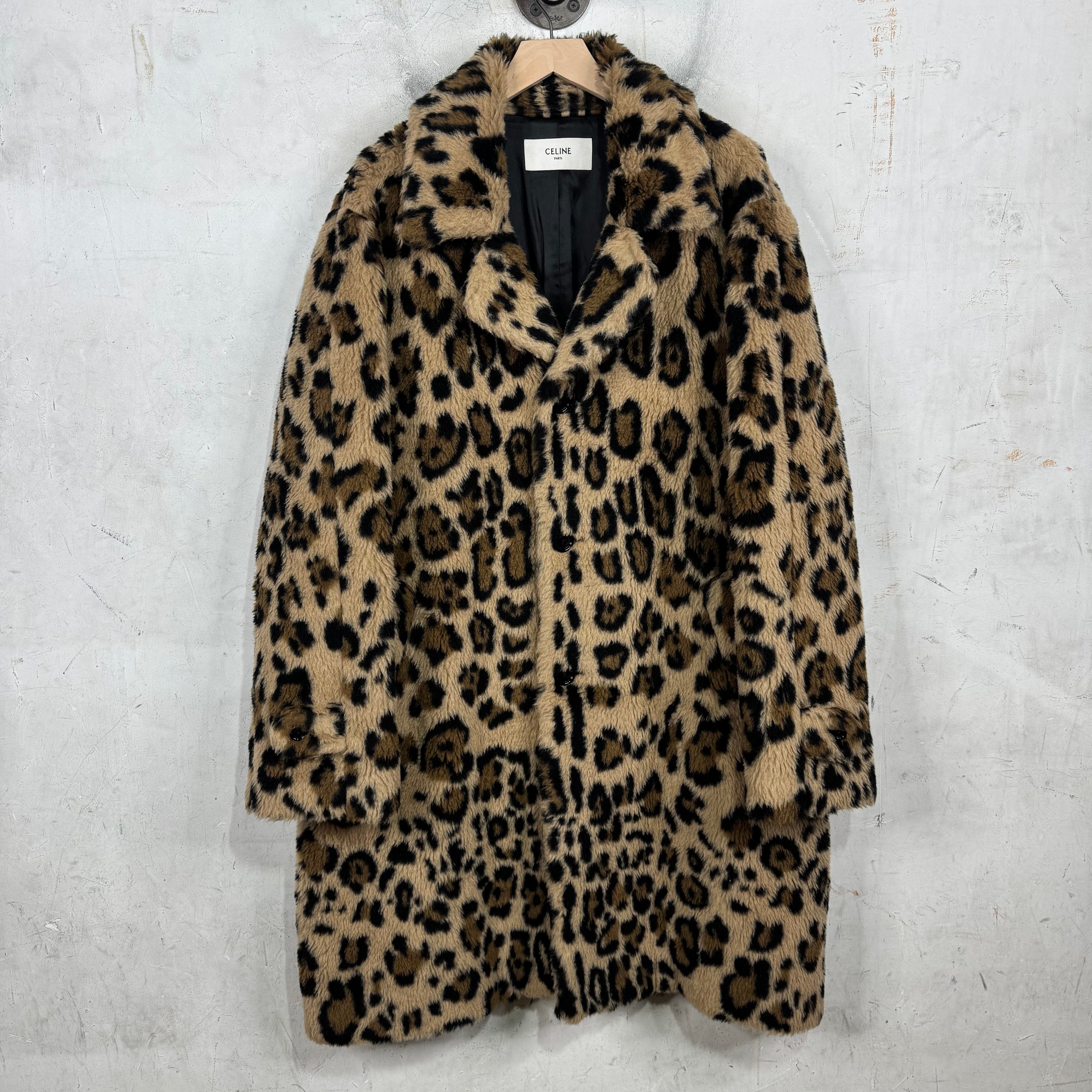 Celine Leopard Alpaca Felt Long Coat – www.Lukes.store