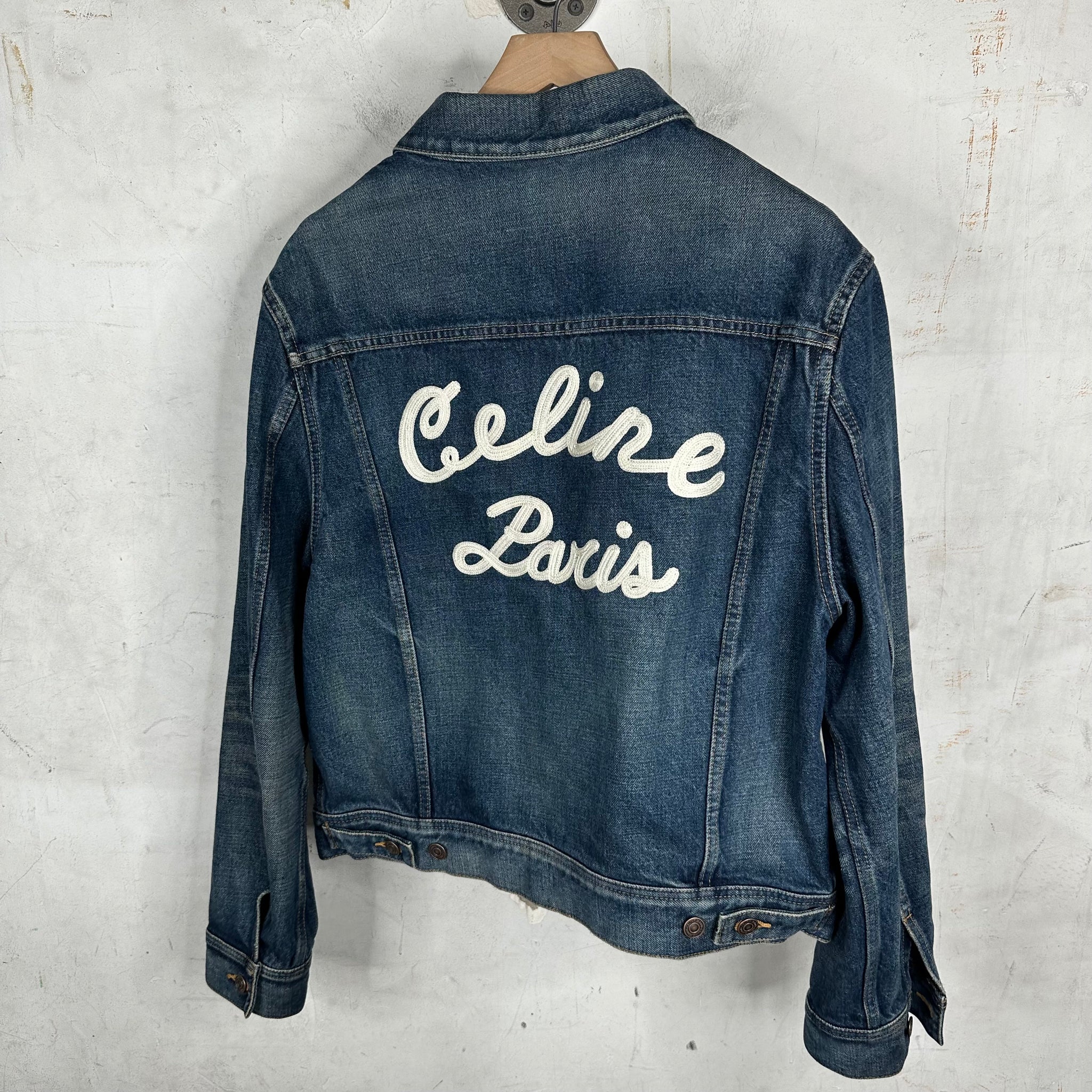 Celine Chainstitched Japanese Denim Jacket