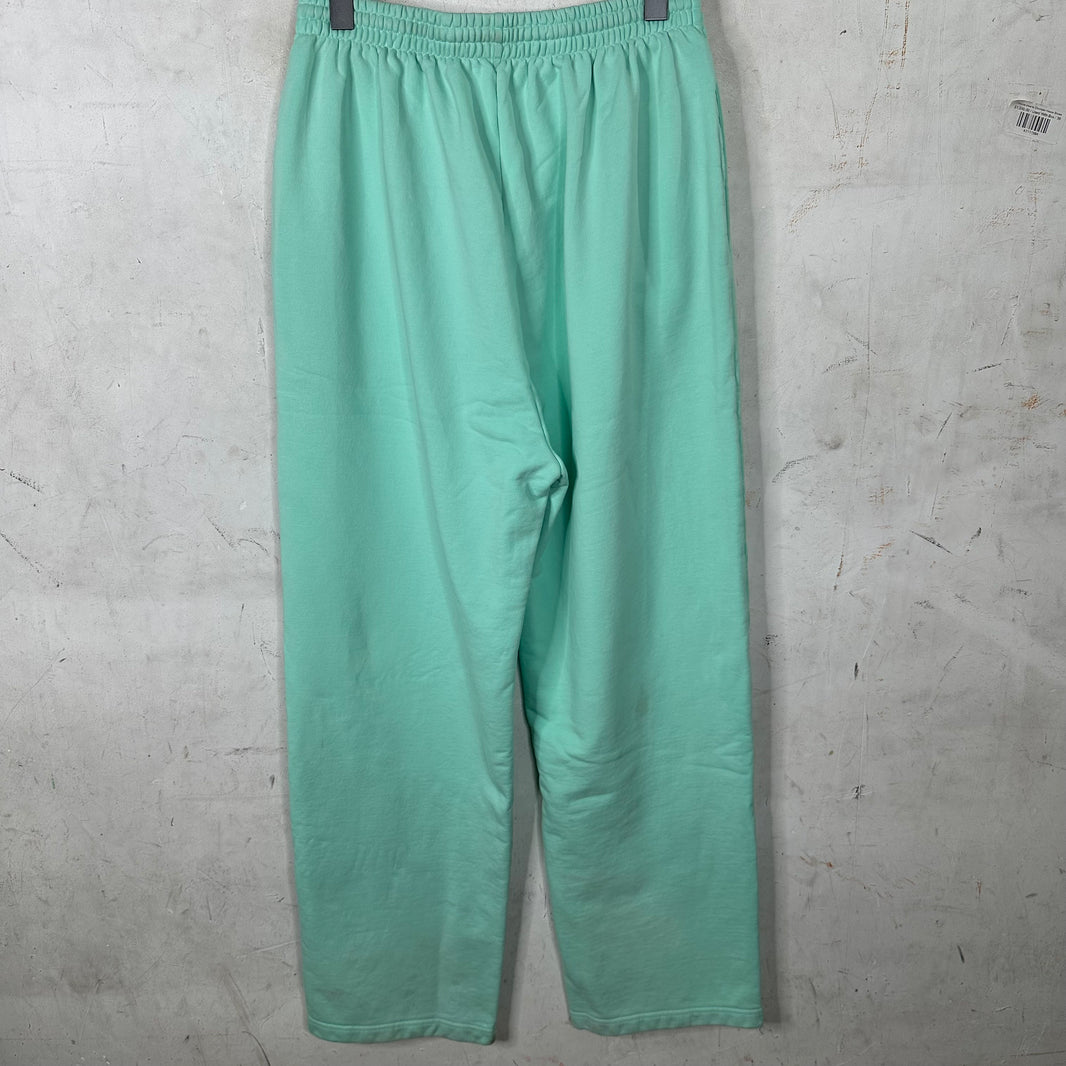 Balenciaga Turquoise Logo Sweatpants