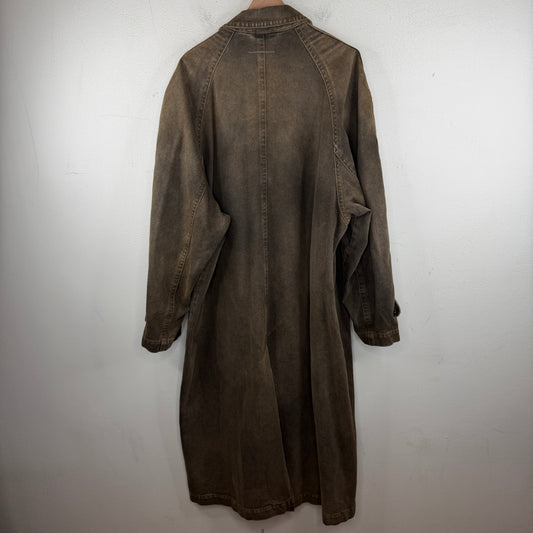 Maison Margiela MM6 Brown Denim Trench Coat