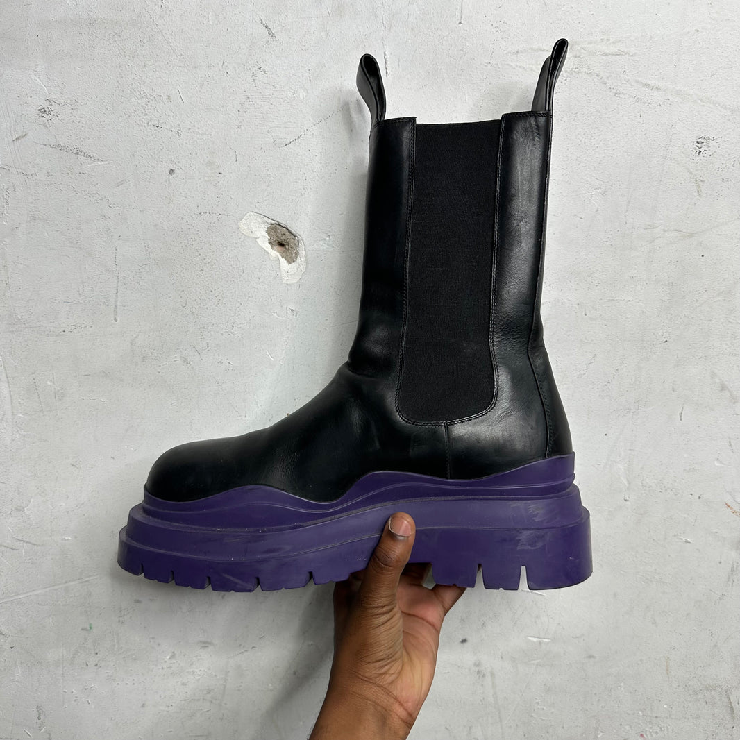 Bottega Veneta Purple Lug Boots