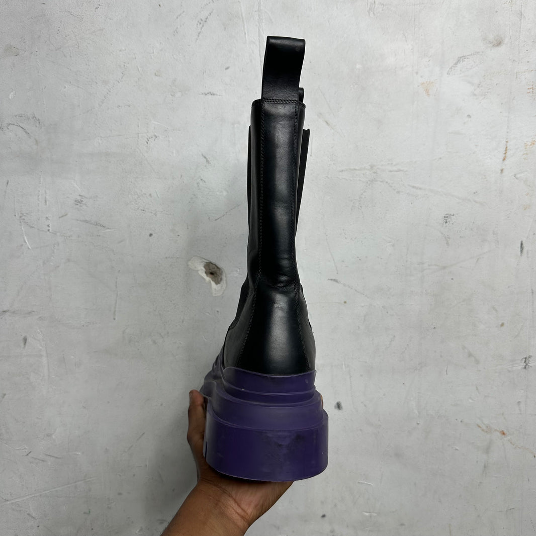 Bottega Veneta Purple Lug Boots