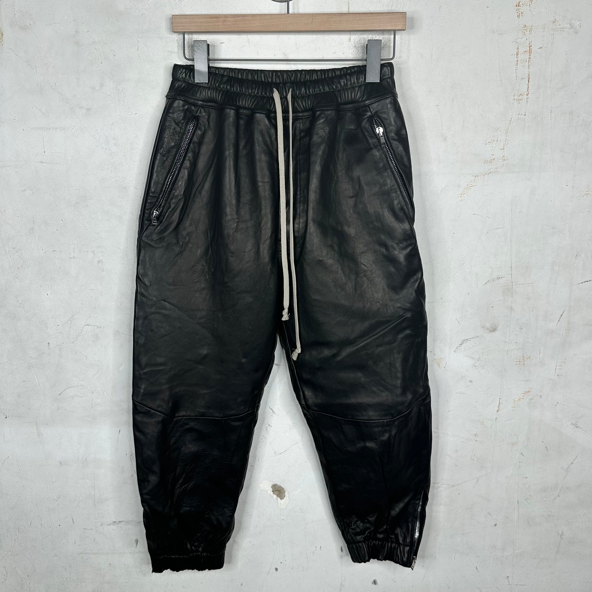 Rick Owens 24’ Tapered Full Leather Jogger
