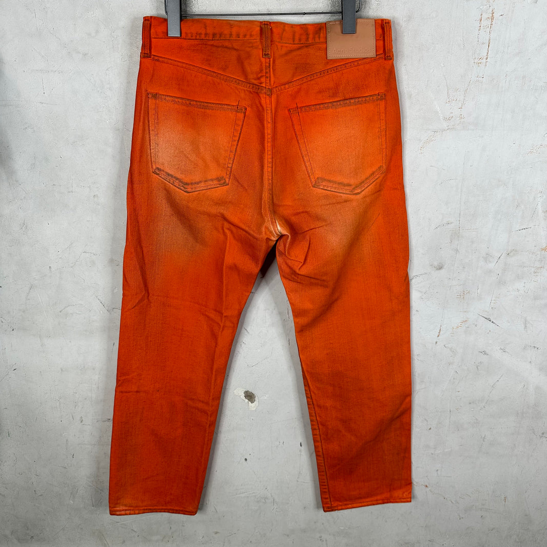 Acne Studios Orange Painted Pants