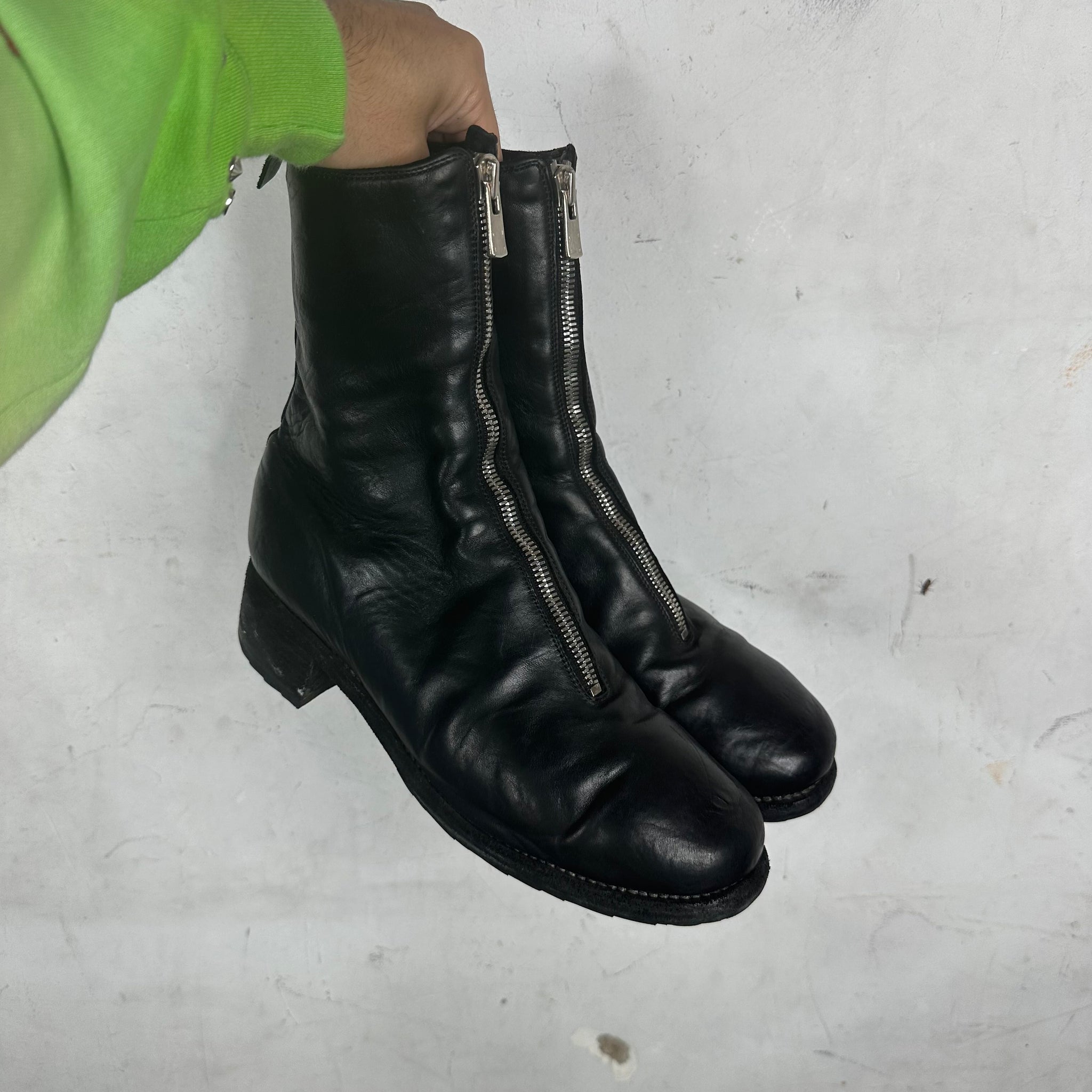 Guidi Leather Front Zip Boots