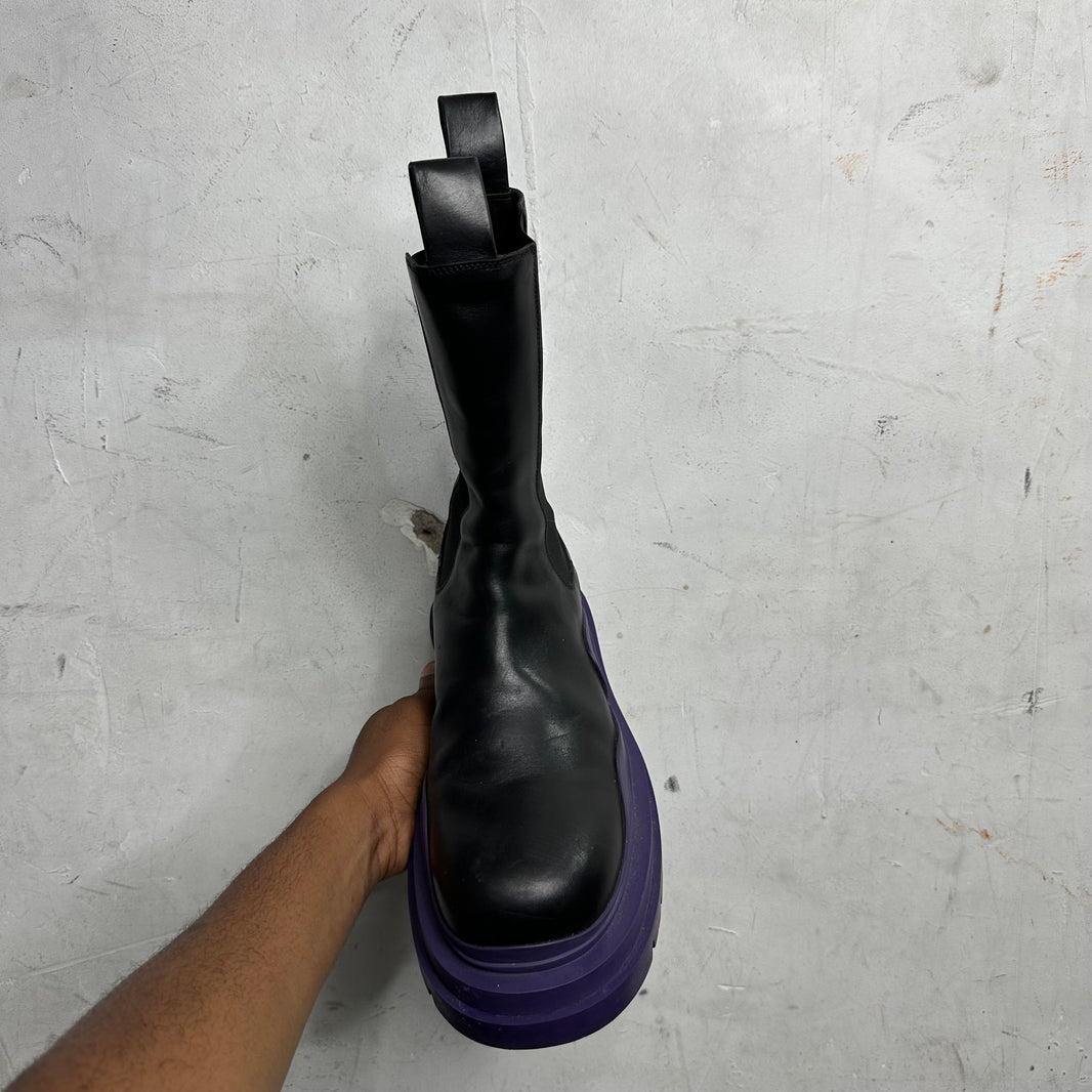 Bottega Veneta Purple Lug Boots