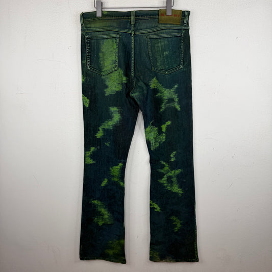 Marni Green Flared Denim Jeans