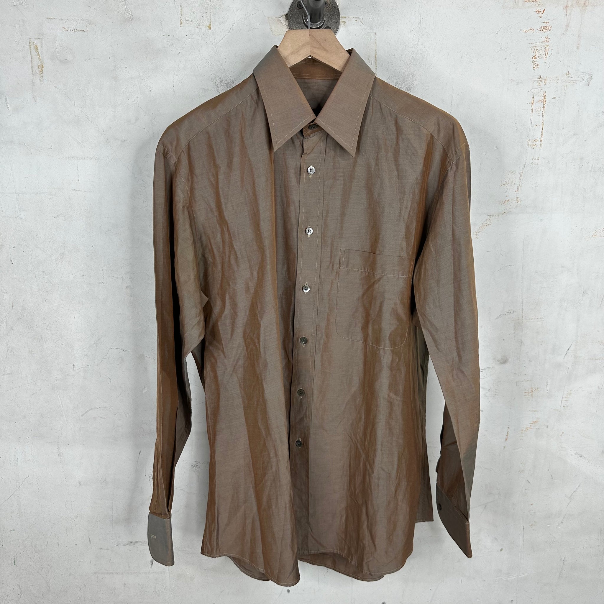 Gucci Tom Ford Brown Iridescent Shirt