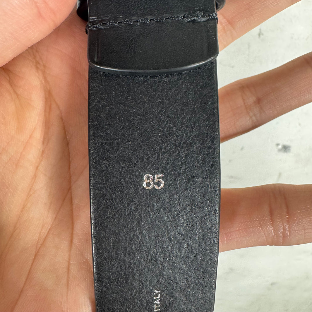 Dries Van Noten Black Leather Belt