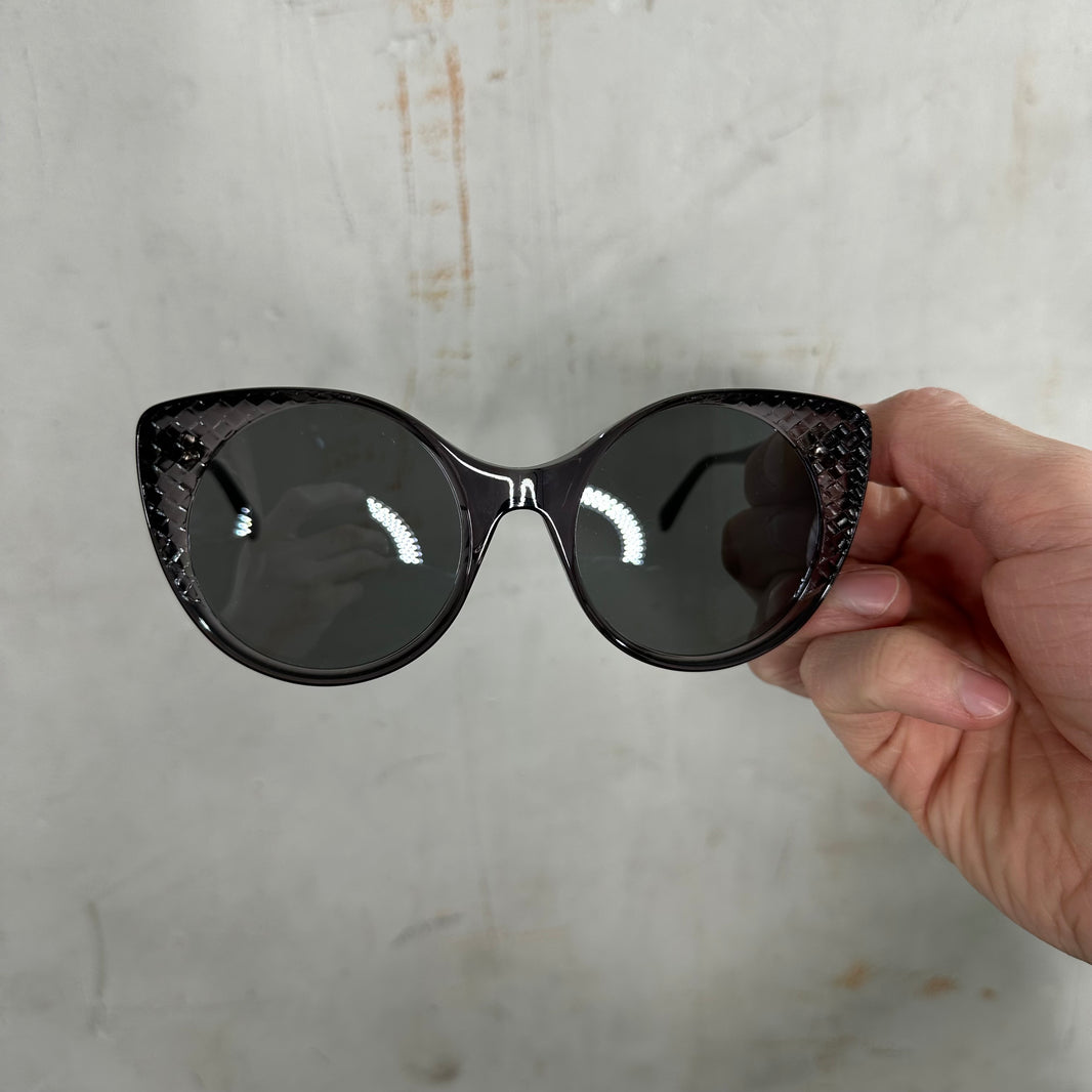Bottega Veneta Woven Cat-Eye Sunglasses