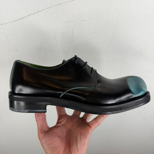 Acne Studios Black Turquoise Ball Painted Derbys