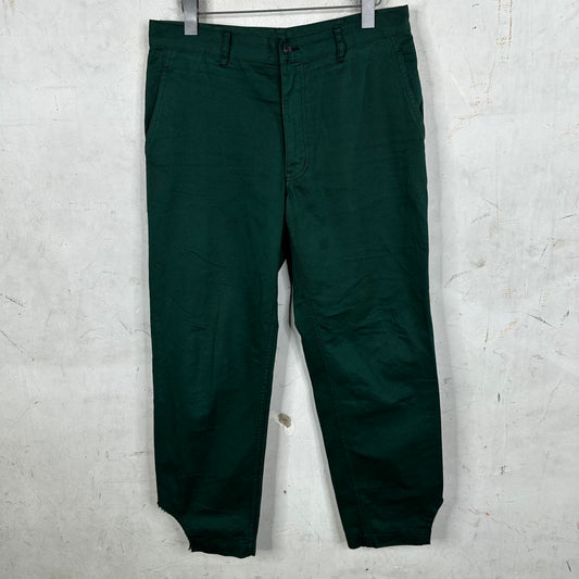 CDG Homme Washed Green Trousers