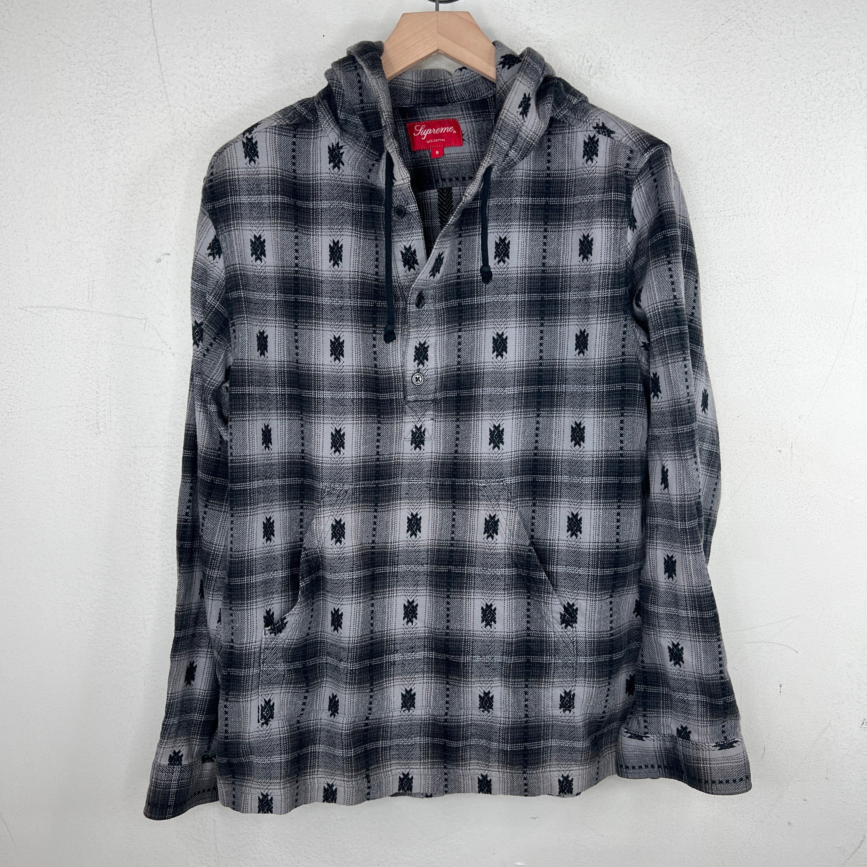 Supreme Hooded Shadow Plaid Shirt (FW20) - $138
