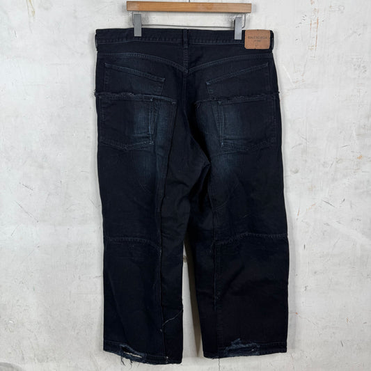 Balenciaga Drawstring Distressed Double Knees