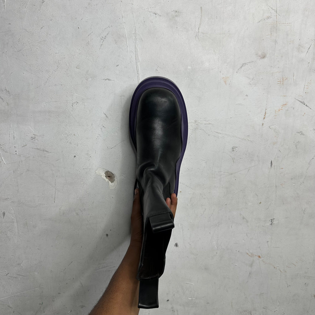 Bottega Veneta Purple Lug Boots