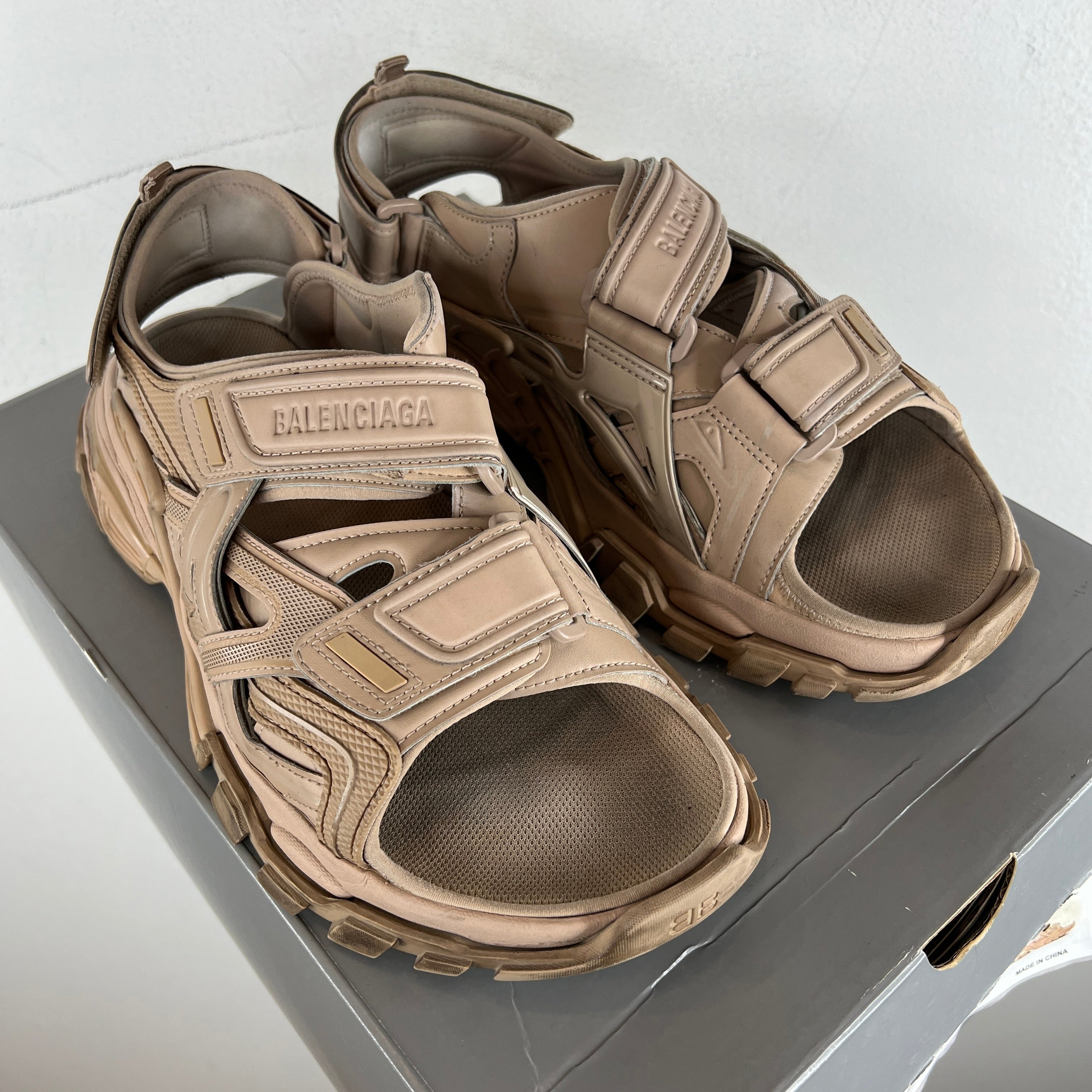 25SS new/BALENCIAGA カゴレトングサンダル Sandal Beige Balenciaga Beige Track Sandals – www.Lukes.store