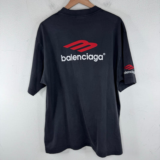 Balenciaga Embroidered 3B Logo T-Shirt
