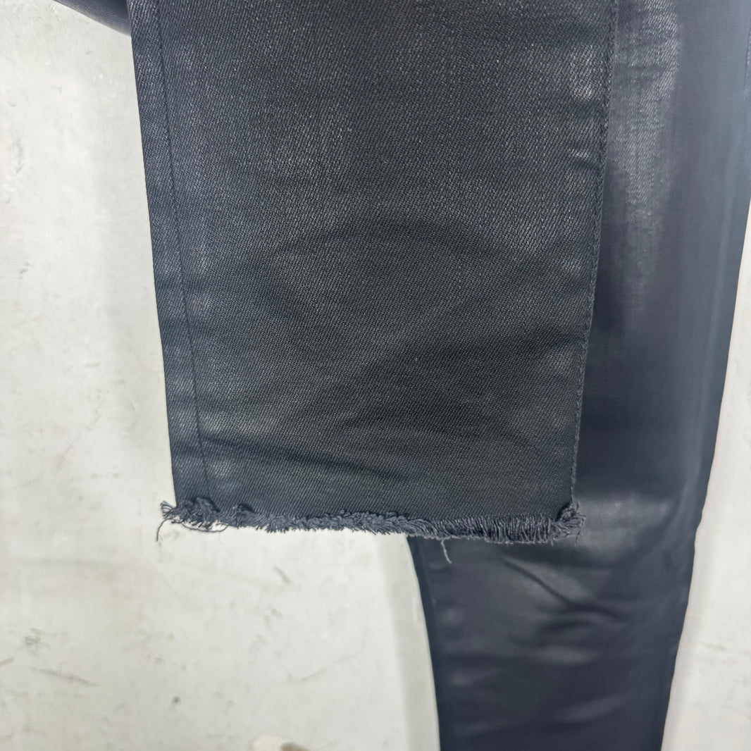 Saint Laurent Black Waxed D02 Skinny Jeans